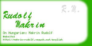 rudolf makrin business card